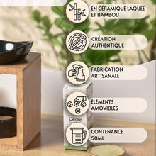 Lade das Bild in den Galerie-Viewer, Brûle-Parfum zen KALOS Noir - Bambou & Céramique - Zen'Arôme