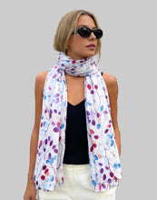 Lade das Bild in den Galerie-Viewer, Foulard Imprimé Violet - Coton & Viscose