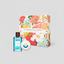 Load image into Gallery viewer, Coffret VANILLE MONOÏ – Eau de Parfum 100ml + Savon Parfumé 70g – 90% Naturel – LES SENTEURS GOURMANDES