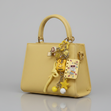 Charger l'image dans la galerie, Porte-Clé Grigri Motif Happy Jaune - Accessoire Bonne Humeur