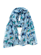 Charger l'image dans la galerie, Foulards imprimés motif chat