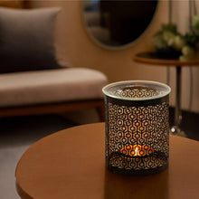 Lade das Bild in den Galerie-Viewer, Brûle parfum LE PARFAIT en métal ajouré & coupelle en verre - Zen'Arôme