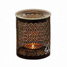 Load image into Gallery viewer, Brûle parfum LE PARFAIT en métal ajouré & coupelle en verre - Zen'Arôme