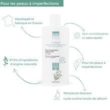 Charger l'image dans la galerie, Gel nettoyant régulateur CYTOLAC enrichi en Zinc - 250ml - CYTOLNAT