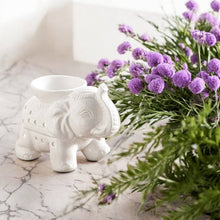 Lade das Bild in den Galerie-Viewer, Brûle-Parfum éléphant TANDOR - Céramique blanche - Zen'Arôme