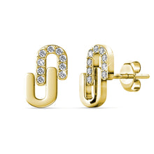 Lade das Bild in den Galerie-Viewer, Boucles d'oreilles UNION – Or, Or Rose & Argent & Cristal Autrichien | MYC Paris