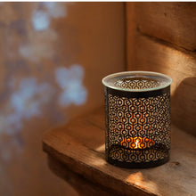 Lade das Bild in den Galerie-Viewer, Brûle parfum LE PARFAIT en métal ajouré & coupelle en verre - Zen'Arôme