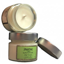 Charger l'image dans la galerie, Bougie Parfumée SUKHOTHÄÏ – Thé Vert & Lemongrass – Cire Végétale Soja & Coco – 20h – 75g – ENATAE