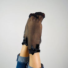 Charger l'image dans la galerie, Socquettes fines - chaussettes paillettes avec noeud satin