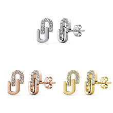 Lade das Bild in den Galerie-Viewer, Boucles d'oreilles UNION – Or, Or Rose & Argent & Cristal Autrichien | MYC Paris