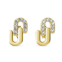 Lade das Bild in den Galerie-Viewer, Boucles d'oreilles UNION – Or, Or Rose & Argent & Cristal Autrichien | MYC Paris