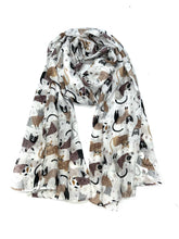 Charger l'image dans la galerie, Foulards imprimés motif chat