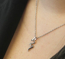 Load image into Gallery viewer, Collier SPIRAL, plaqué rhodium et cristal | MYC Paris