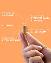 Load image into Gallery viewer, Complément alimentaire PEAU PARFAITE - Anti-oxydant à la Vitamine C, au Sélénium - 60 gélules végétales- OXALIA
