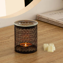 Lade das Bild in den Galerie-Viewer, Brûle parfum LE PARFAIT en métal ajouré & coupelle en verre - Zen'Arôme