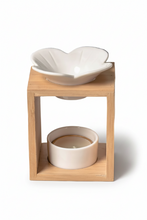 Load image into Gallery viewer, Brûleur de cire parfumée FLEUR - Bambou & Céramique - Zen'Arôme
