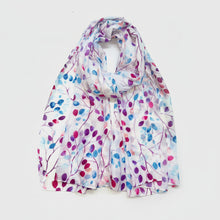 Lade das Bild in den Galerie-Viewer, Foulard Imprimé Violet - Coton & Viscose