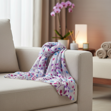 Lade das Bild in den Galerie-Viewer, Foulard Imprimé Violet - Coton & Viscose
