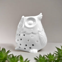 Lade das Bild in den Galerie-Viewer, Brûleur de parfum & fondant HIBOU - Céramique laquée - Zen'Arôme