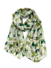 Charger l'image dans la galerie, Foulards imprimés motif chat