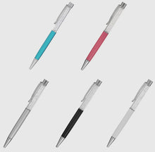 Charger l'image dans la galerie, Stylo métal rhodié & cristal de Bohême - MCY Paris