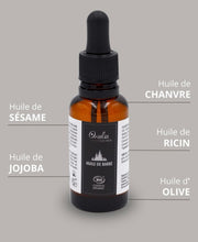 Load image into Gallery viewer, Huile à barbe Nourrissante, adoucissante, pénétrante  - 30ml - FOR MEN BY OXALIA