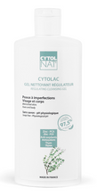 Load image into Gallery viewer, Gel Nettoyant Régulateur CYTOLAC® – Zinc PCA, Framboisier & Thym – Peaux à Imperfections – 250ml – CYTOLNAT