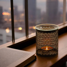 Lade das Bild in den Galerie-Viewer, Brûle parfum LE PARFAIT en métal ajouré & coupelle en verre - Zen'Arôme