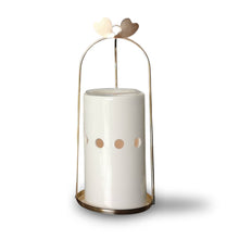 Lade das Bild in den Galerie-Viewer, Brule parfum original AMOUR - Métal doré, verre & céramique - Zen'Arôme