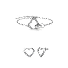 Charger l'image dans la galerie, Parure LOCKED HEART LOVETT – Argent & Cristal Autrichien | MYC Paris
