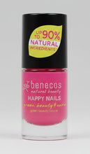 Load image into Gallery viewer, Vernis à Ongles HAPPY NAILS ROSE GROSEILLE FLASHY OH LA LA ! – Végan, Respirant & Formule 20-FREE – 5ml – BENECOS