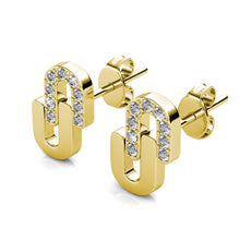 Lade das Bild in den Galerie-Viewer, Boucles d'oreilles UNION – Or, Or Rose & Argent & Cristal Autrichien | MYC Paris