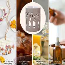Lade das Bild in den Galerie-Viewer, Brûle parfum FORÊT Gris - Diffuseur Céramique pour Cire, fondants & Huiles - Zen'Arôme