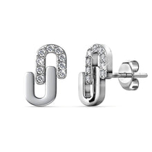 Lade das Bild in den Galerie-Viewer, Boucles d'oreilles UNION – Or, Or Rose & Argent & Cristal Autrichien | MYC Paris
