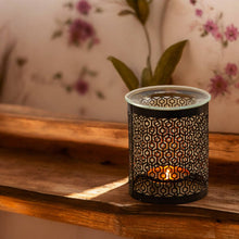 Lade das Bild in den Galerie-Viewer, Brûle parfum LE PARFAIT en métal ajouré & coupelle en verre - Zen'Arôme