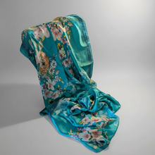 Lade das Bild in den Galerie-Viewer, Stola aus Seidenmischung - FLOWER COLLECTION - ACCESSORI