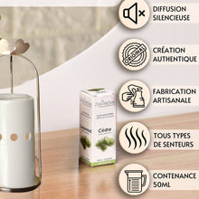 Lade das Bild in den Galerie-Viewer, Brule parfum original AMOUR - Métal doré, verre & céramique - Zen'Arôme