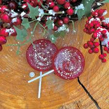 Charger l'image dans la galerie, Savon sucette ronde 35g POMME D'AMOUR PAILLETTES - SAVONNERIE DE BORMES