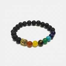 Load image into Gallery viewer, Bracelet Pierre de Lave Bouddha Chakra – Bijou Diffuseur Bien-Être