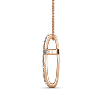 Lade das Bild in den Galerie-Viewer, Collier TRAVERSE – Or Rose 18k &amp; Cristal Autrichien | MYC Paris
