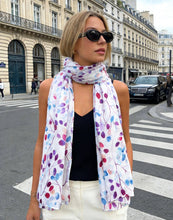 Charger l'image dans la galerie, Foulard Imprimé Violet - Coton &amp; Viscose
