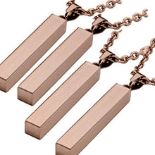 Charger l'image dans la galerie, Lot de 4 pendentifs barre pour gravure au laser | support en acier inoxydable pour estampage | collier barre en acier inoxydable | fabrication USA
