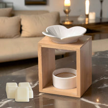 Charger l'image dans la galerie, Brûleur de cire parfumée FLEUR  - Bambou &amp; Céramique - Zen'Arôme
