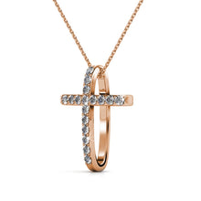 Lade das Bild in den Galerie-Viewer, Collier TRAVERSE – Or Rose 18k &amp; Cristal Autrichien | MYC Paris
