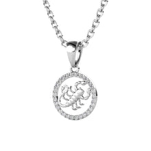 Charger l'image dans la galerie, Collier Pendentif ZODIAQUE – Argenté &amp; Cristal – 12 Signes
