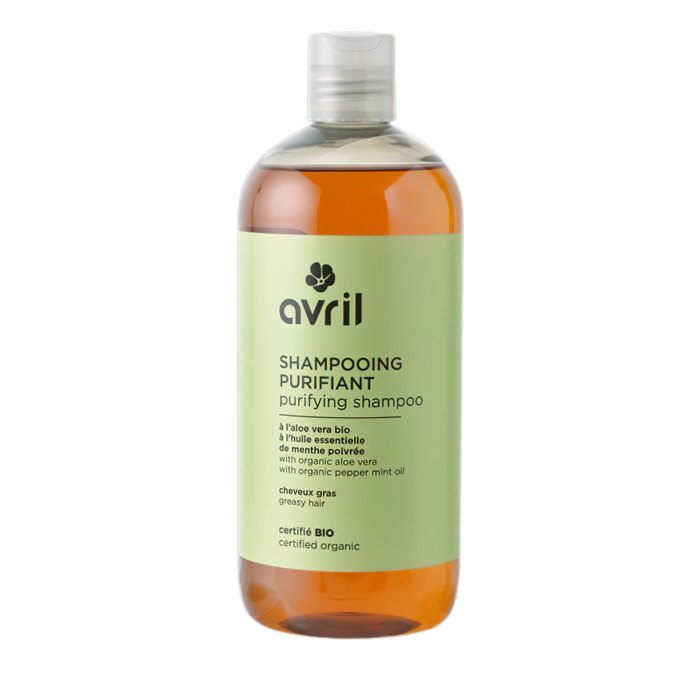 AVRIL - Shampoing bio Purifiant à l'aloé vera à l'huile essentielle de menthe poivrée - 500ml