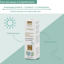 Lade das Bild in den Galerie-Viewer, Cytolac Gesichtscreme - Hautpflegecreme - Zu Unreinheiten neigende Haut - 50 ml - CYTOLNAT
