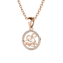 Charger l'image dans la galerie, Collier Pendentif ZODIAQUE – Or Rosé &amp; Cristal – 12 Signes

