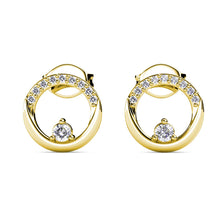 Load image into Gallery viewer, Boucles d'oreilles CLARINE - Or &amp; cristal
