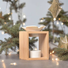 Charger l'image dans la galerie, Brûleur de cire parfumée FLEUR  - Bambou &amp; Céramique - Zen'Arôme
